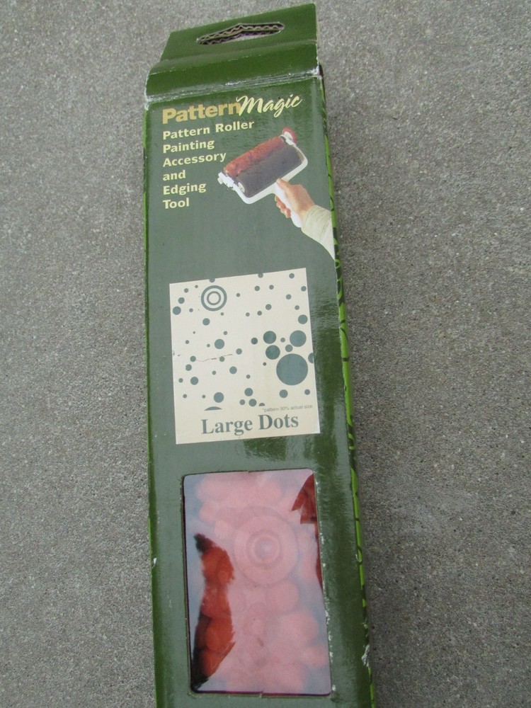 NEW Pattern Magic Wagner Wall Effects Lg. DOTS Design Roller & Edging Tool Paint