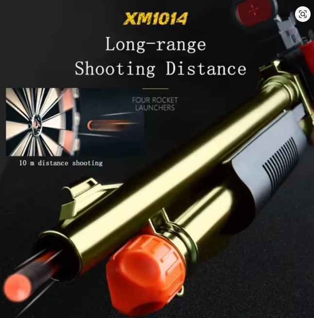 Soft Bullet Toy Gun Shotgun – Shell Ejection Function & Long Range Shooting – Fo