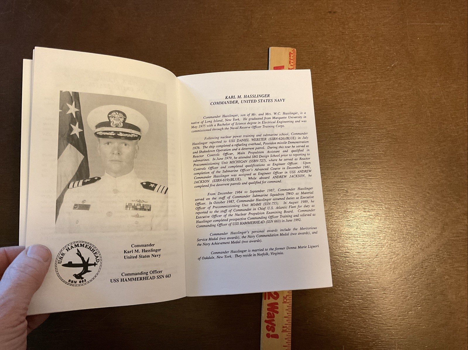 Inactivation Ceremony USS HAMMERHEAD SSN 663 Handout Pamphlet Vintage