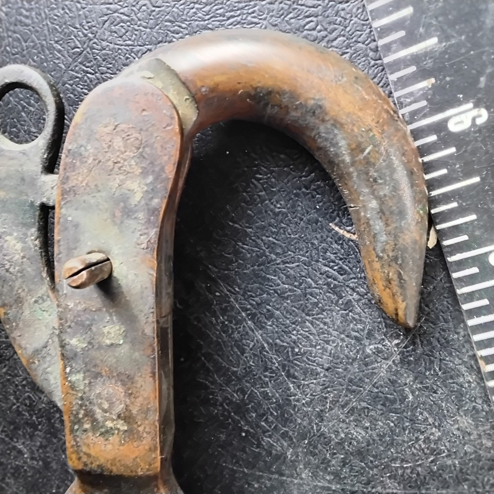 Antique anchor trip hook ,and pully