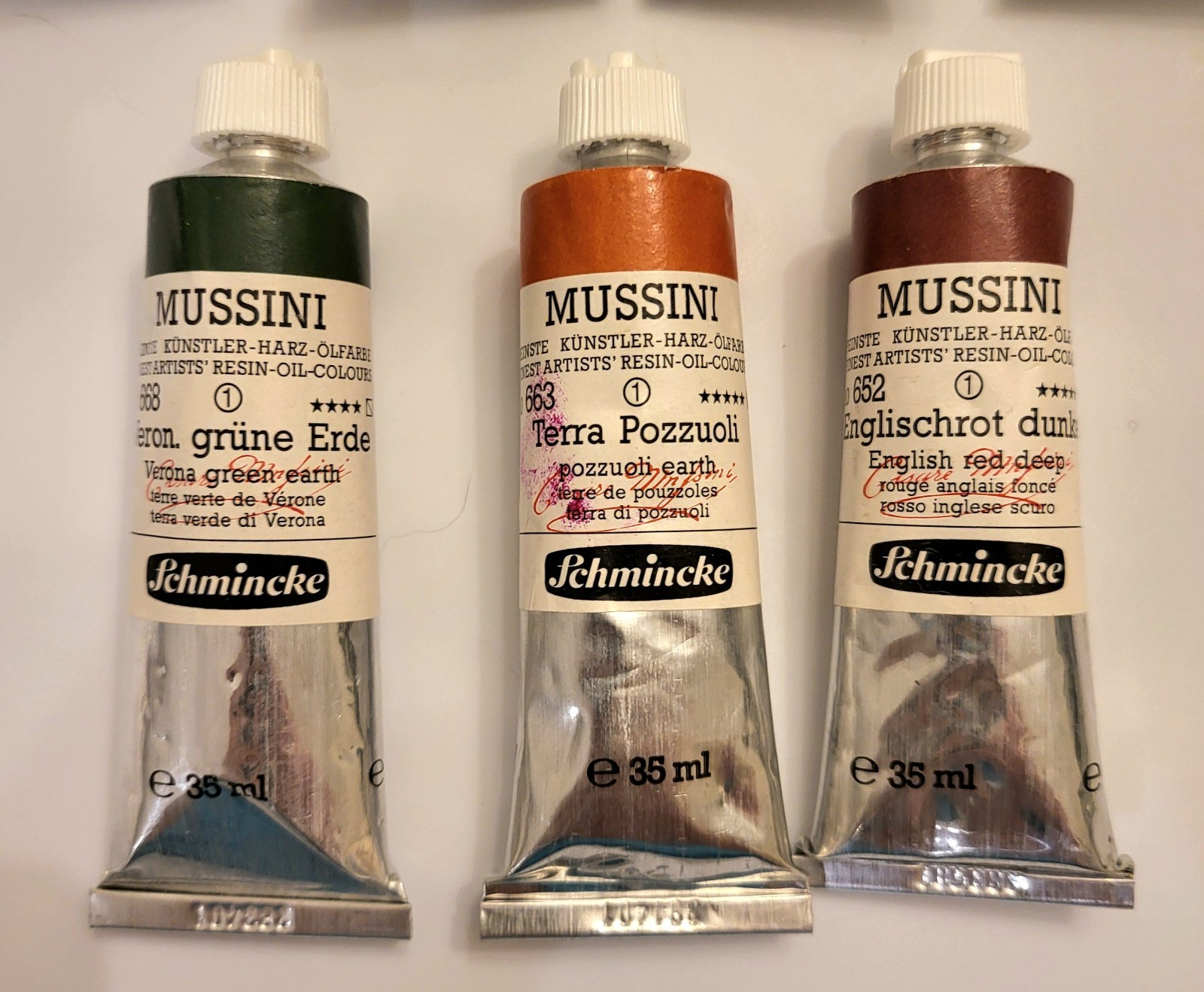 Schminke Mussini Extra Fine Oil Colors 35ml Lot of 7 NOS