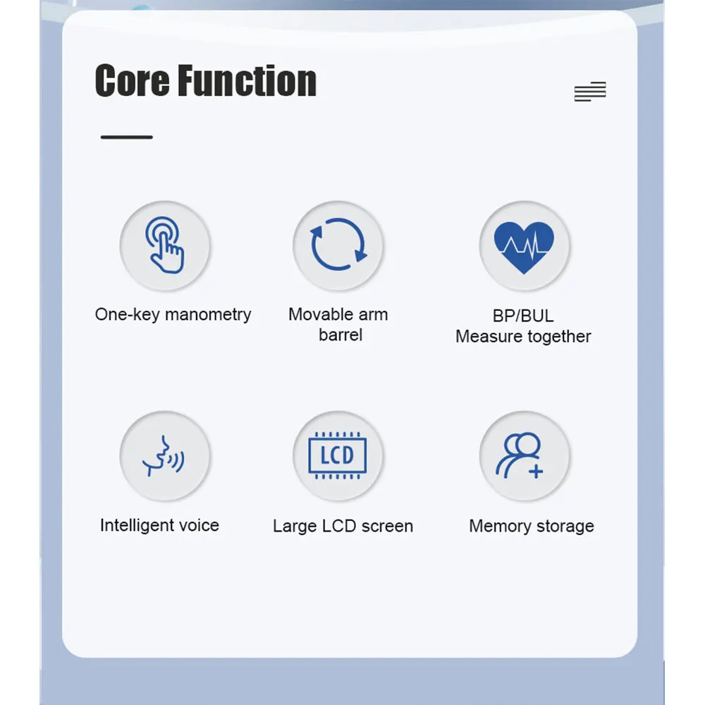 Upper Arm Blood Pressure Monitor - Home Use Digital BP Machine with Large Cuff