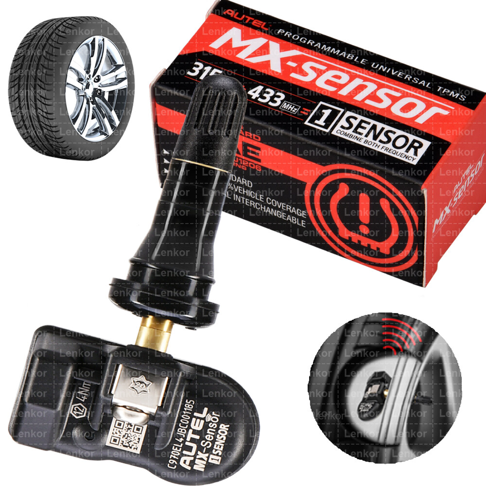 Autel TPMS Sensor MX-Sensor 315MHz + 433MHz Programmable Universal Rubber Valve