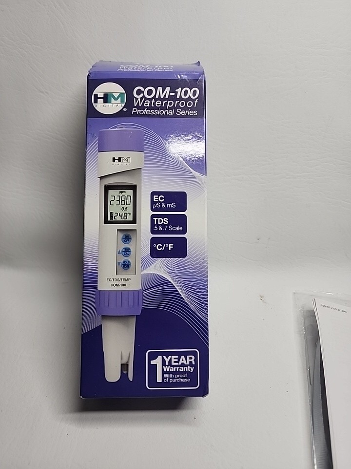 HM Digital COM-100 TDS EC Temp Waterproof Combo Meter Tester Conductivity
