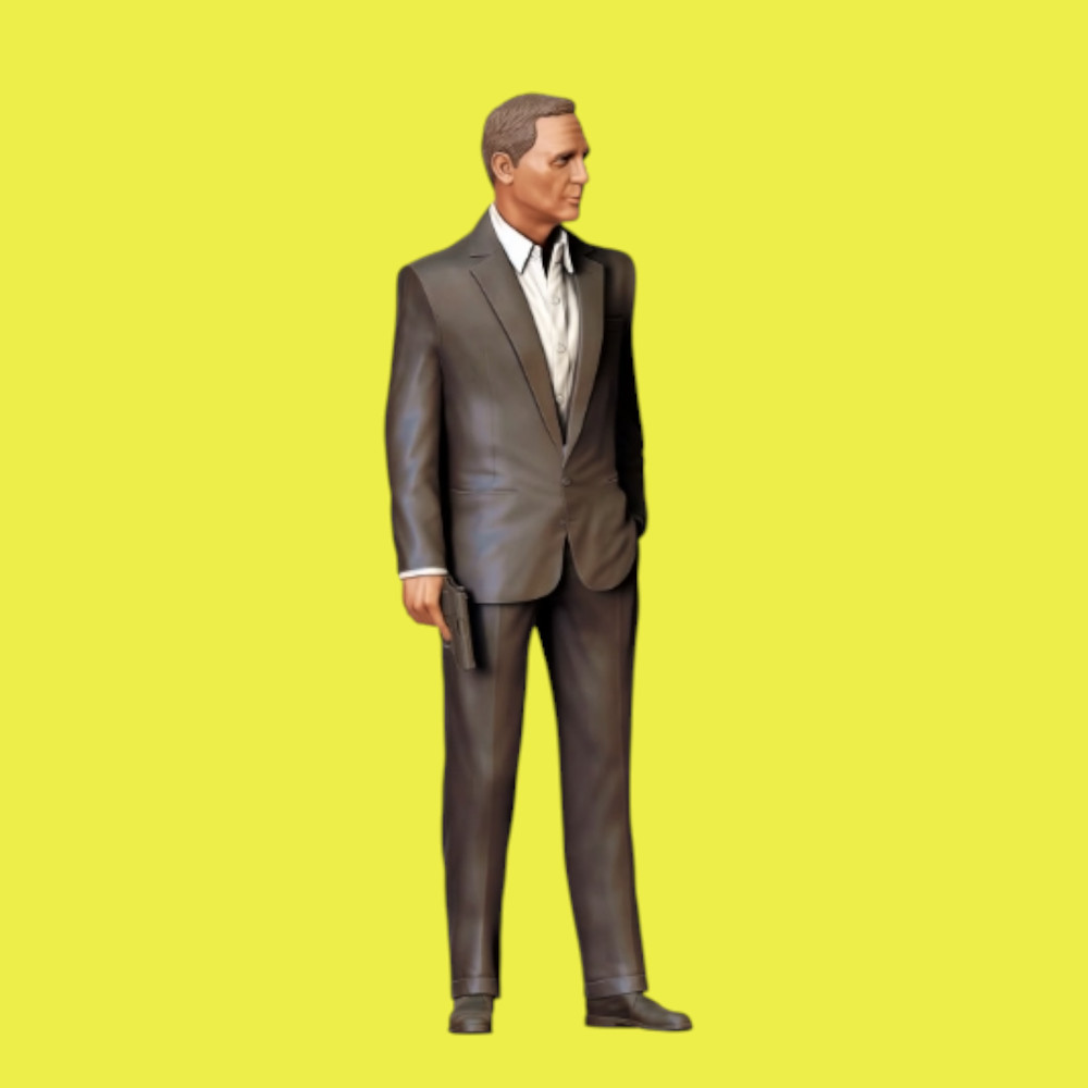 James Bond Resin 3D Printed Set Unpainted