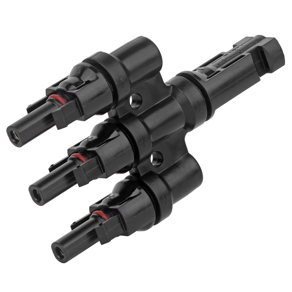 Solar Panel Connector 3 Way Branch MMMF/FFFM - DIY Mount Tool Solar Parallel ...