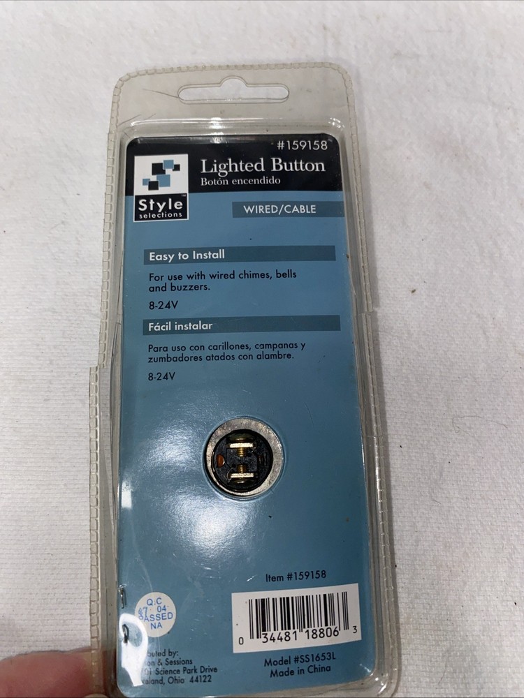 Lighted Button For Door Bell With Solid Brass Cover