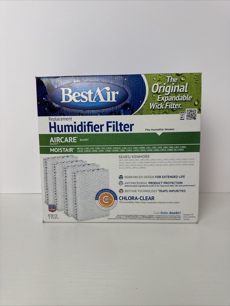 Extended Life Humidifier Replacement Wicks, 4-Pack Es-12