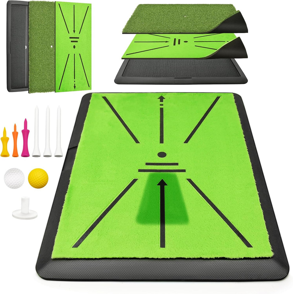 Golf Hitting Mat Extra Replaceable Golf Practice Mat for Swing Path Detection