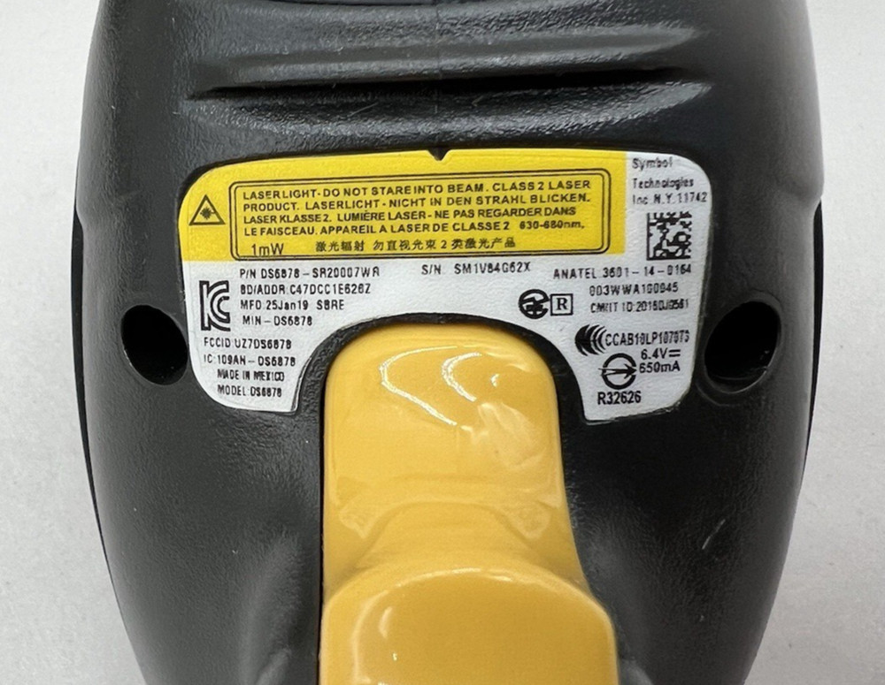 Zebra Symbol DS6878-SR20007WR Wireless Bluetooth Barcode Scanner USB With Cradle