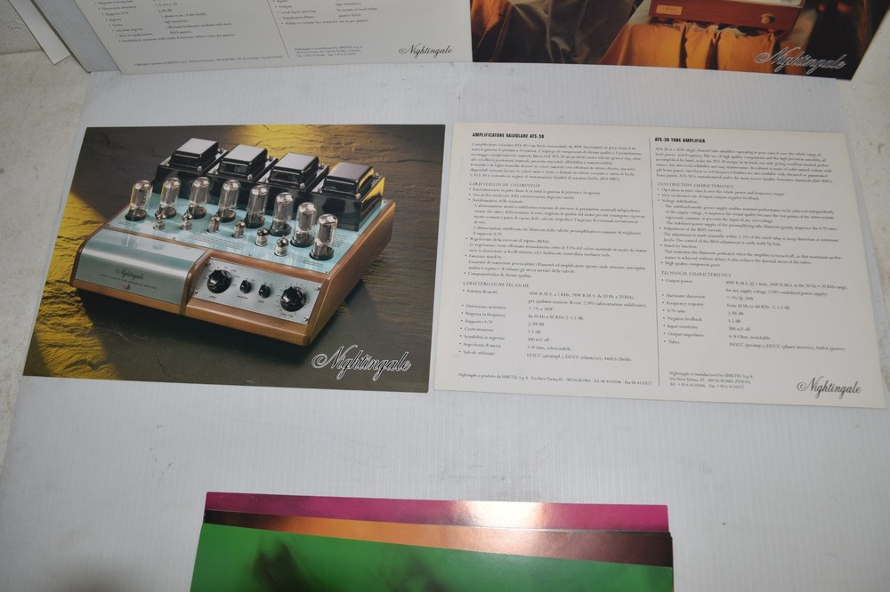 *LL* NIGHTINGALE PREAMPLIFIER INFORMATION BROCHURES CATALOGS- 20+ (MPR47)