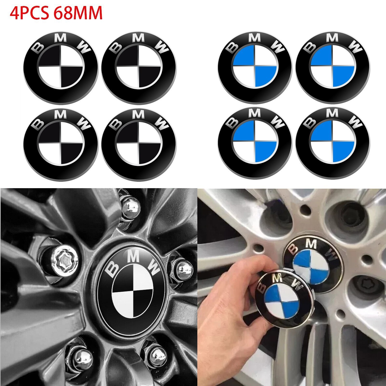 💎For BMW 68mm/2.7" Wheel Center Hub Caps Logo Badge Emblem Rim Hubcaps Emblem