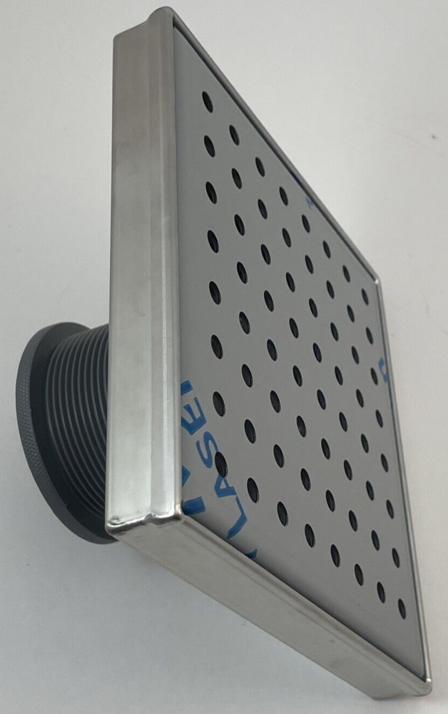 B&K 6? Zero Pattern Grating Square Model Shower Drain, Polished Chrome Open Box