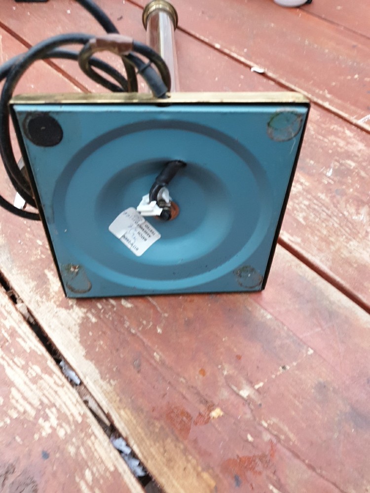 Single Column Table Lamp Brass And Glass Combination