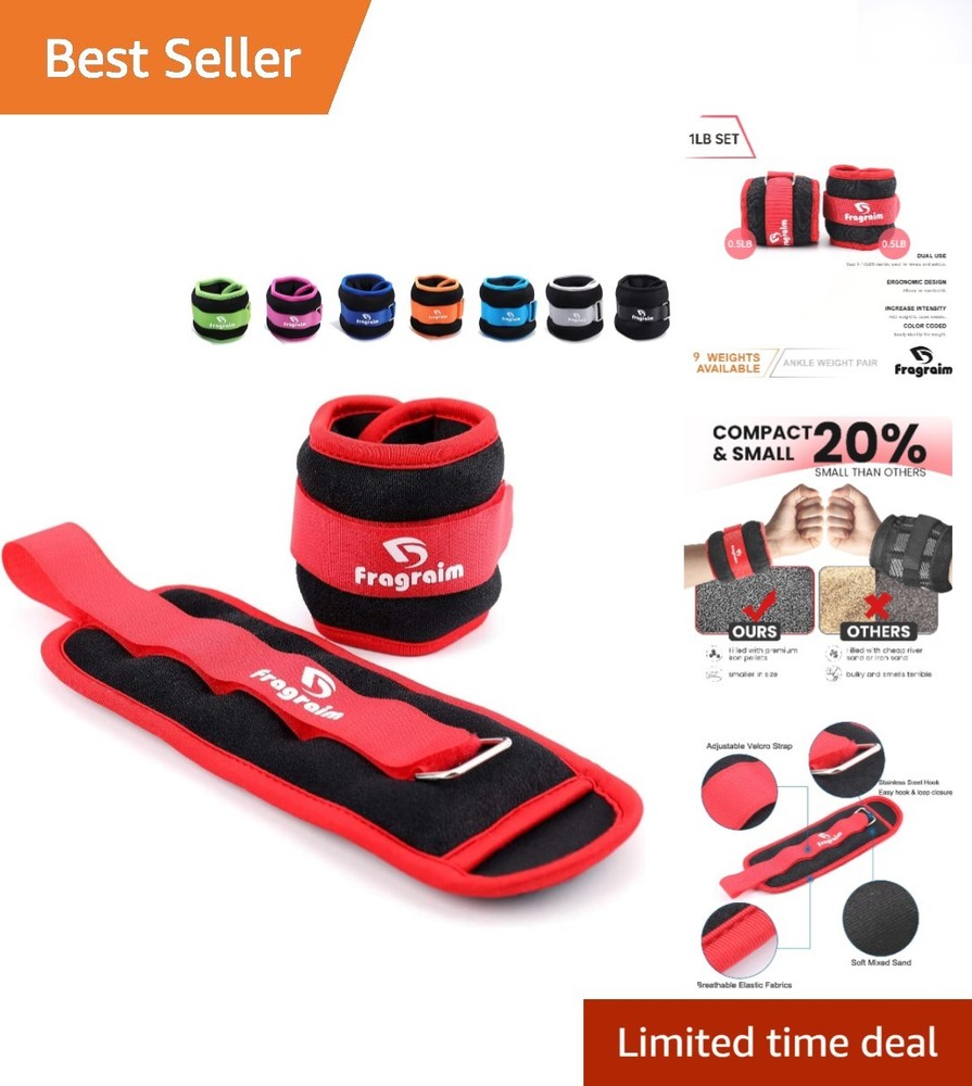 1 Pair Adjustable Ankle Weights for Physical Therapy & Strength - All Sizes