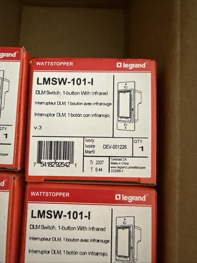 Wattstopper LMSE-101-I DLM Switch Ivory