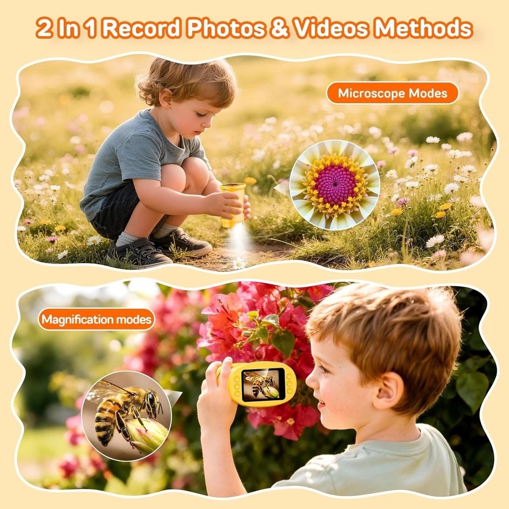 1000X Digital Handheld Microscope for Kids with 2.0" IPS Screen, Easter Gifts...