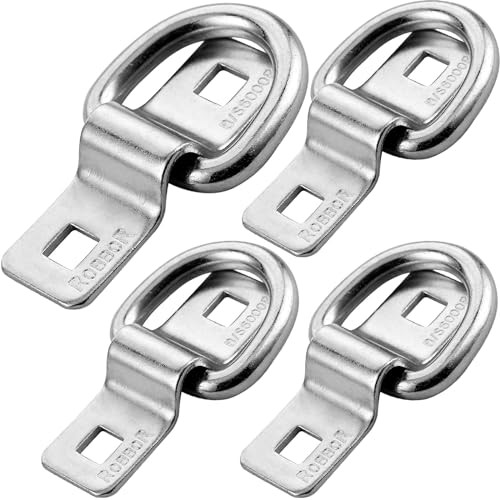 D Ring,Tie Down Anchor 4 Pk Surface Mount Tie Down Ring Heavy Duty 6000 Pound