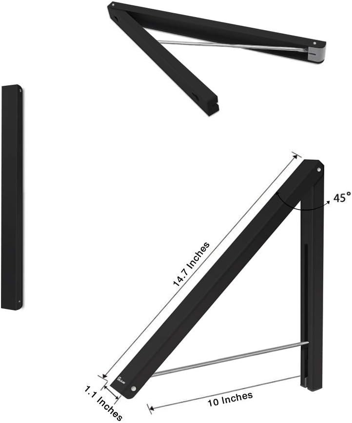 Compact Folding Drying Rack - Wall-Mounted Aluminum for Easy Space Saving