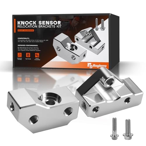 Knock Sensor and Harness Relocation Bracket Kit Compatible with 1997-2007 GM