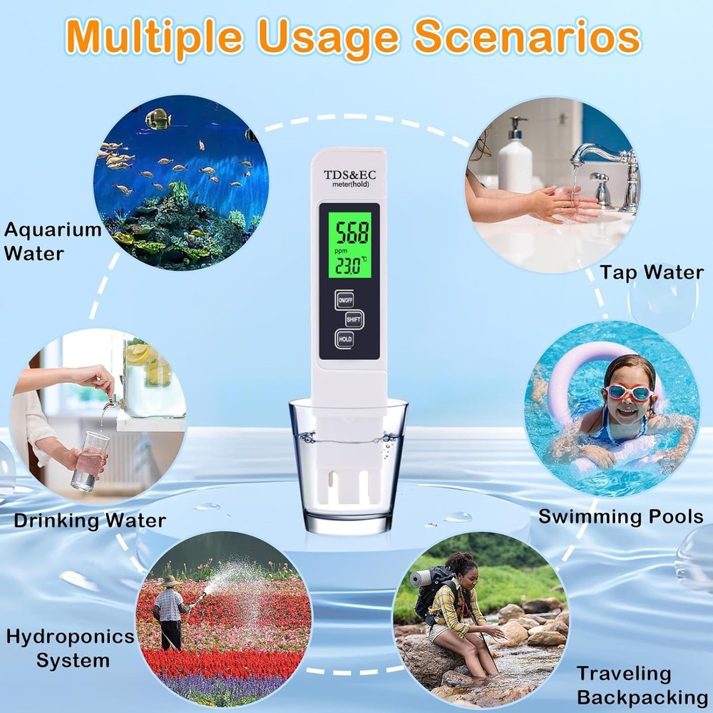 Digital TDS Meter with LCD: Reliable Testing for Safe Drinking & Aquarium Water