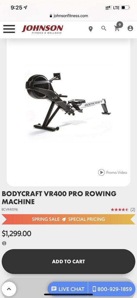 Rower Bodycraft VR 400 Rowing Machine