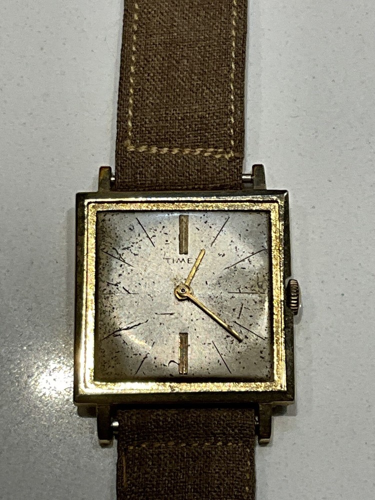 Original Post WWII Early Timex Watch & Air Force Watchband Fond in WWII Chest