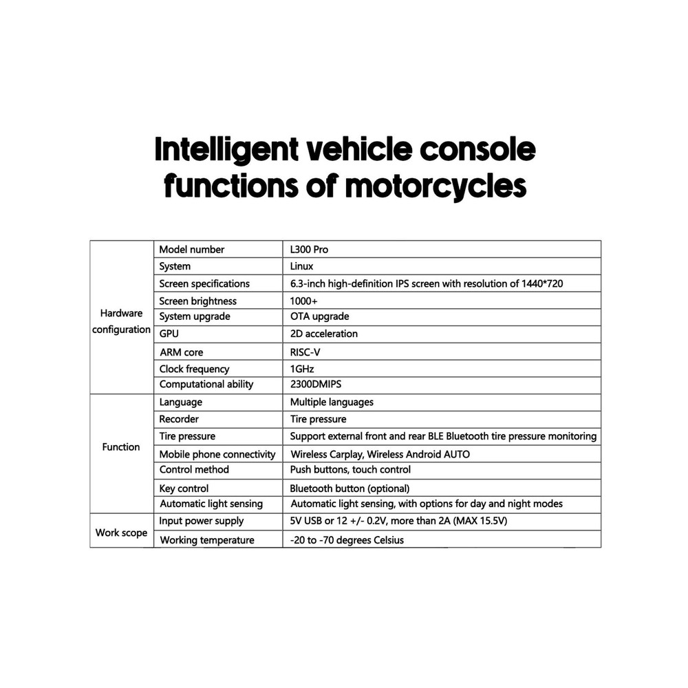 Motorcycle GPS Navigation Wireless Portable Carplay/Android Waterproof