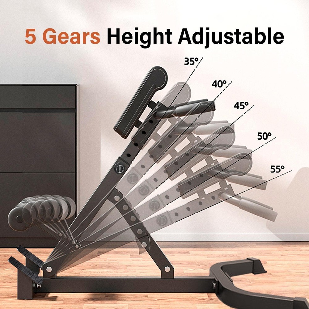 ‌Folding Roman Chair ‌Adjust Angle Core Back Workout Machine‌ Exercise Equipment