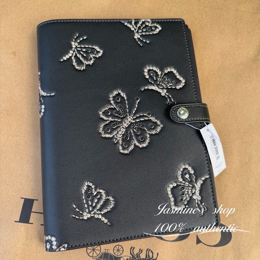 NWT Coach Notebook With Butterfly Print CCF42