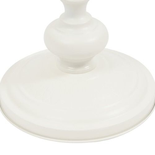White Round End Table Sofa Side Table Retro Floor Standing Side Table