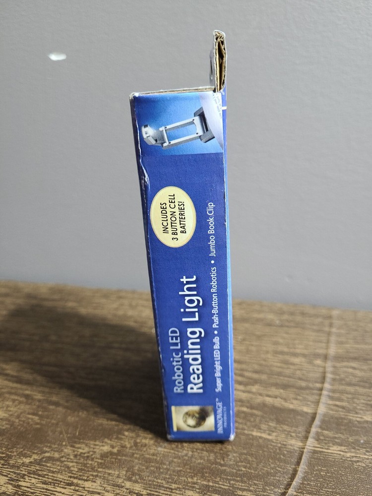 Robotic Led Reading Light Includes 3 Button Cell Batteries.