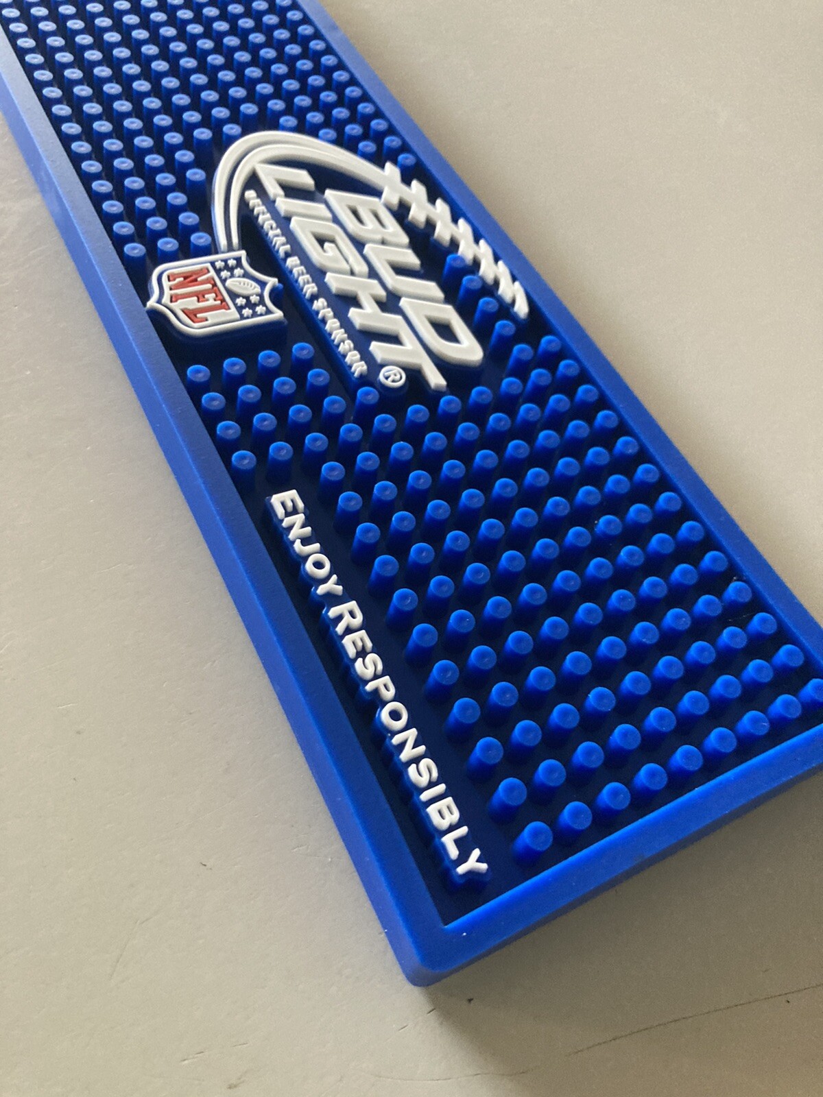 NEW Bud Light NFL Football Beer Rubber Bar Spill Mat for tap Kegerator