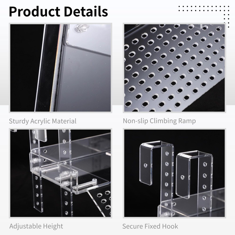 Hanging Turtle Basking Platform, Adjustable Turtle Dock, Transparent Acrylic ...