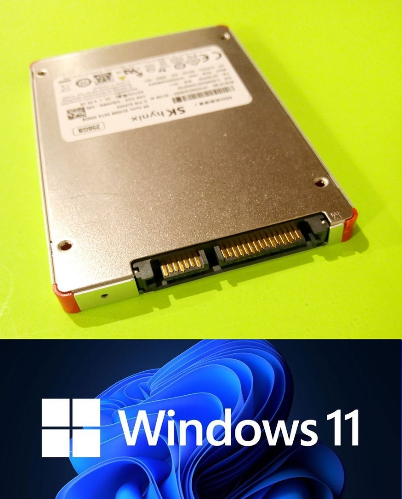 256GB 2.5" SATA Solid State Drive SSD with Windows 11 Pro 64-bit UEFI - Tested✅✅