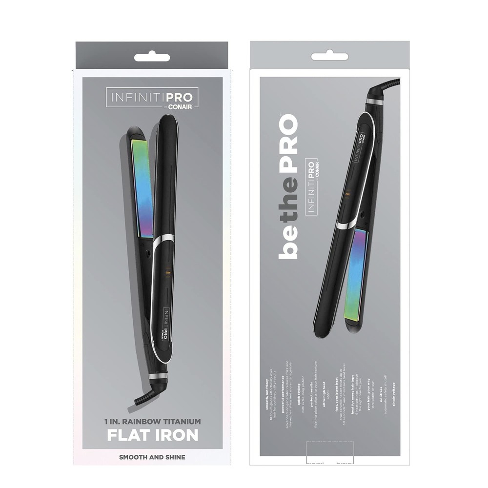 INFINITIPRO BY CONAIR Rainbow Titanium Flat Iron 1-inch