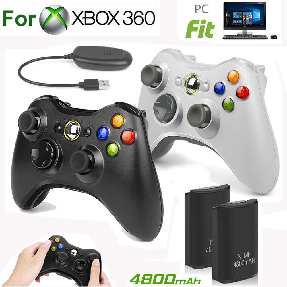 Wireless Controller For Microsoft Xbox 360/ 360Slim/ 360E, PC Windows 11/10/8/7