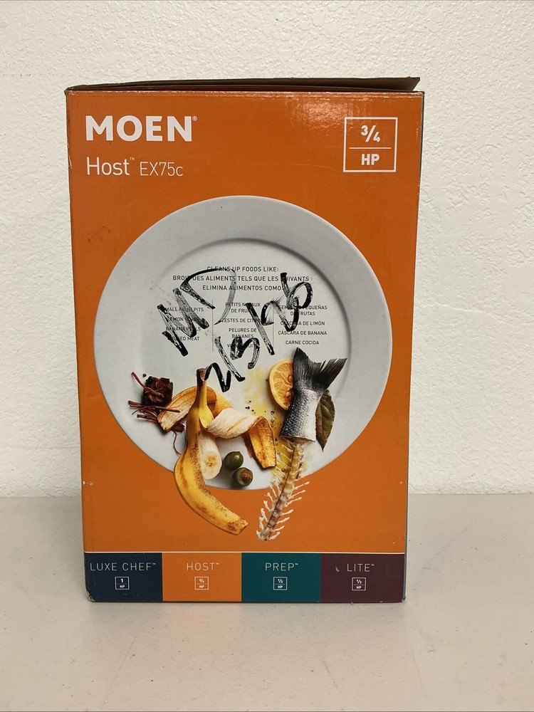 NEW MOEN Host Series 3/4-HP Continuous Feed Space Saving Garbage Disposal