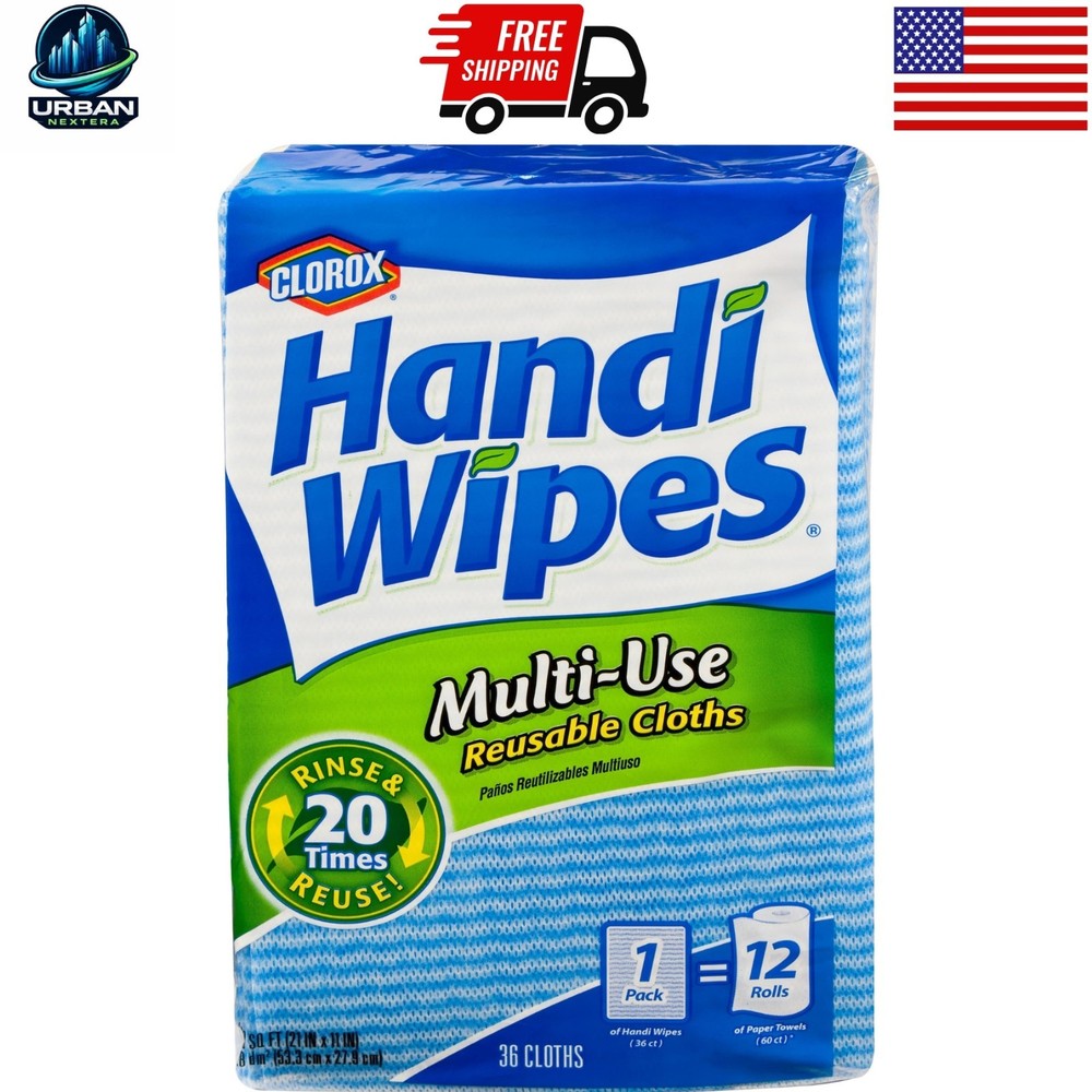 Clorox Handi Wipes Multi-Use Reuseable Cloths, 36 Count