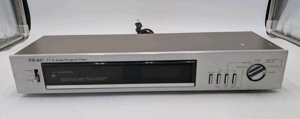 TEAC TT-2 Audio Program Timer For AV Stereo Amplifier Vintage 1980s Silver READ