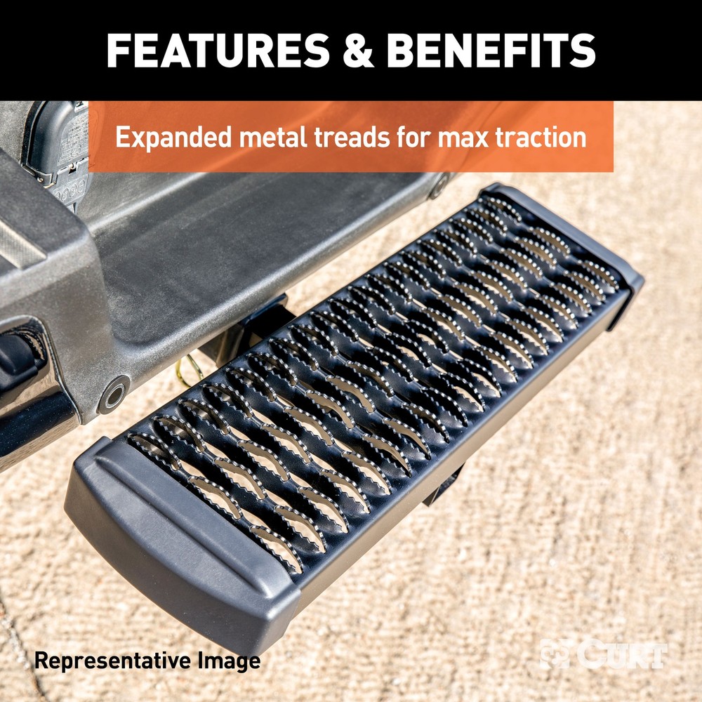 Curt Grip Step Receiver Hitch Step with 6" Drop