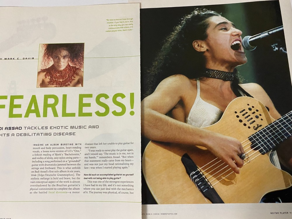 Badi Assad, Two Page Vintage Clipping