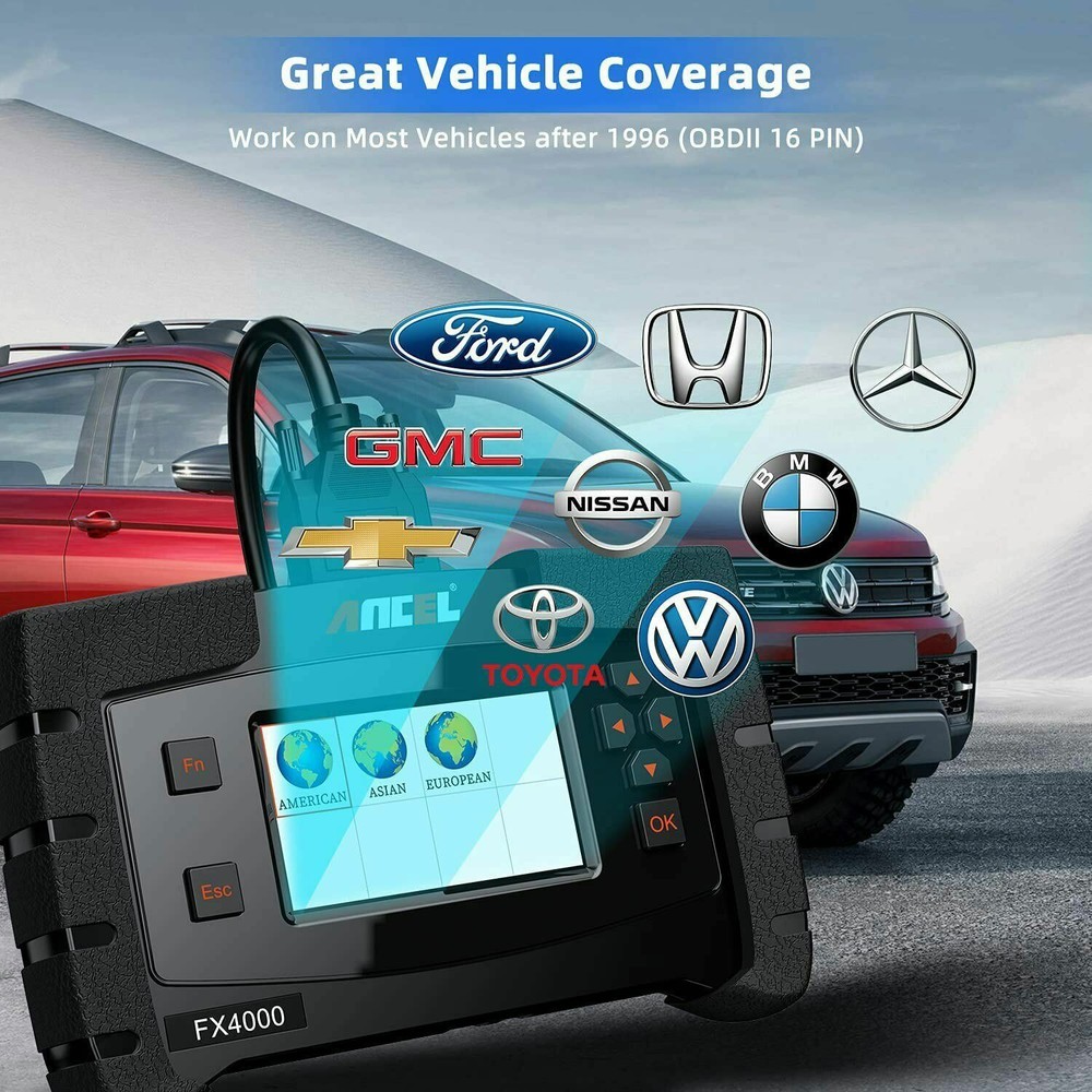Ancel FX4000 OBD2 Full System Auto Diagnostic Tool Code Reader EPB ABS Scanner