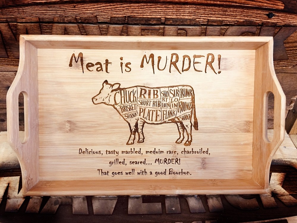 Customizable Serving Tray, Wedding, Anniversary Gift, Bamboo Engraved