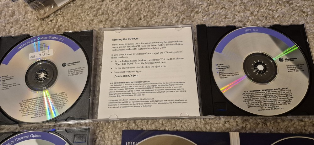 SGI Silicon Graphics IRIX Software Lot , Untested