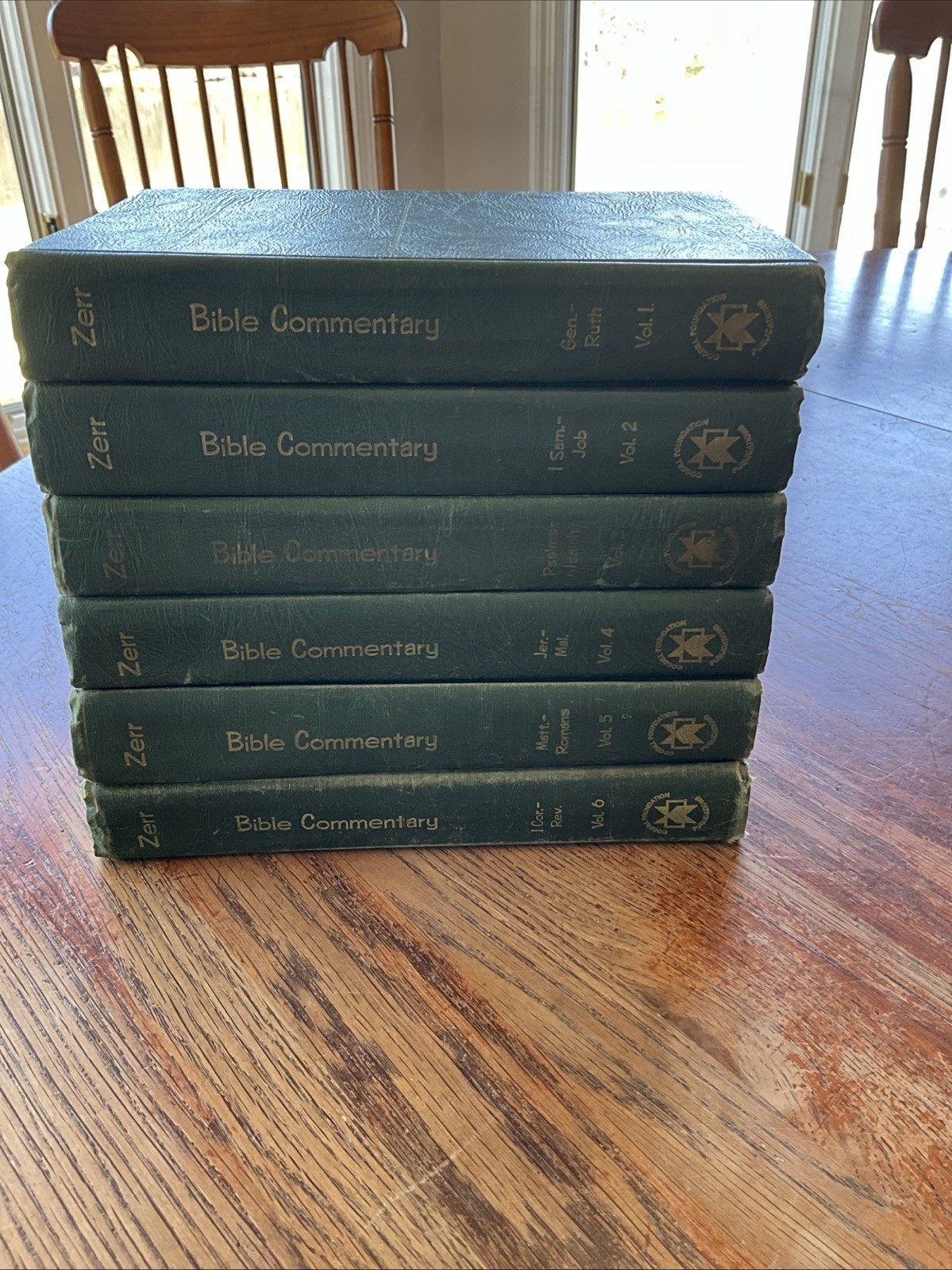 E.M. Zerr Bible Commentary Complete 6-Vol. Set 1947 HB Genesis to Revelation 1-6