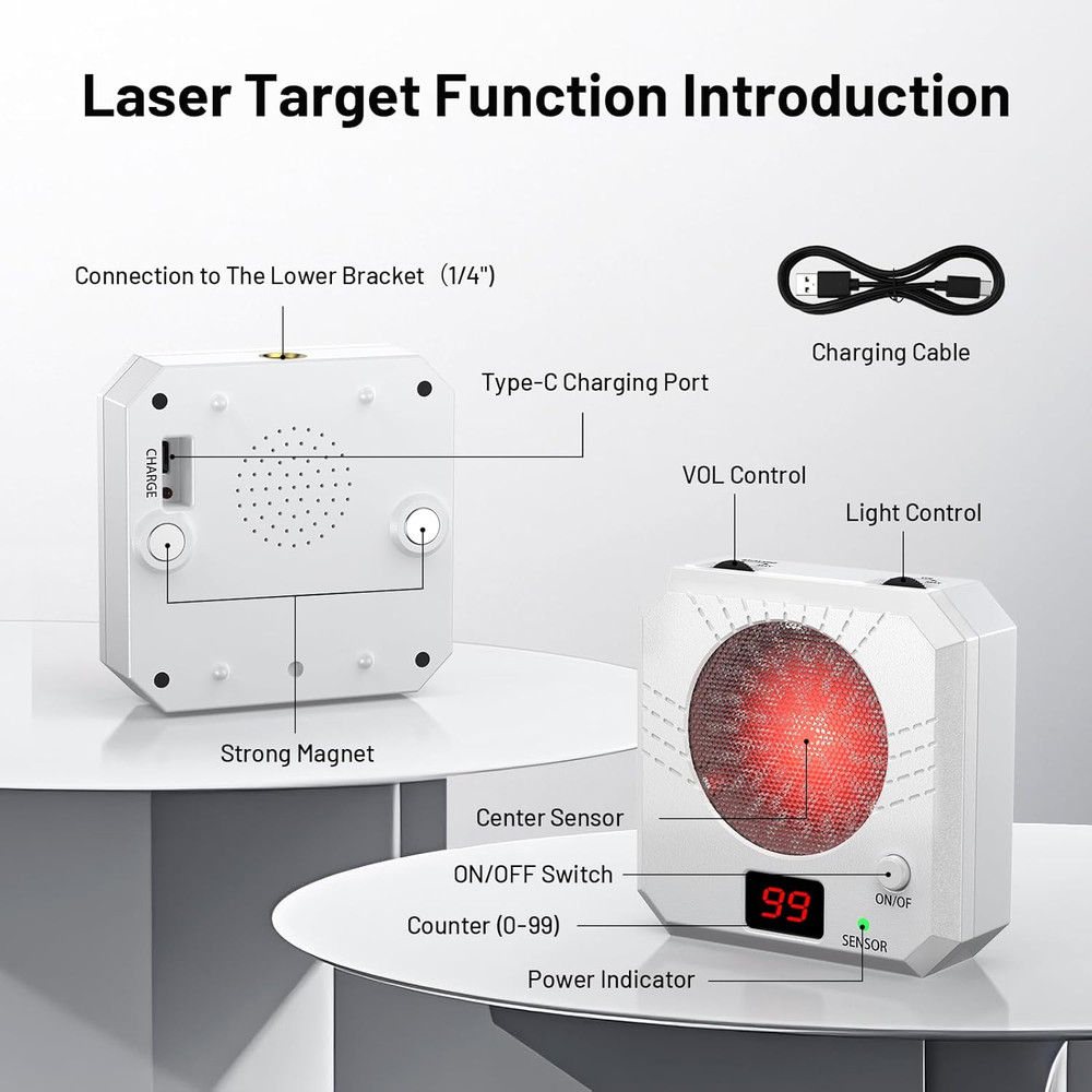 Laser Target 9MM Laser Training Cartridge Dry Fire Training System in 5 Difficul