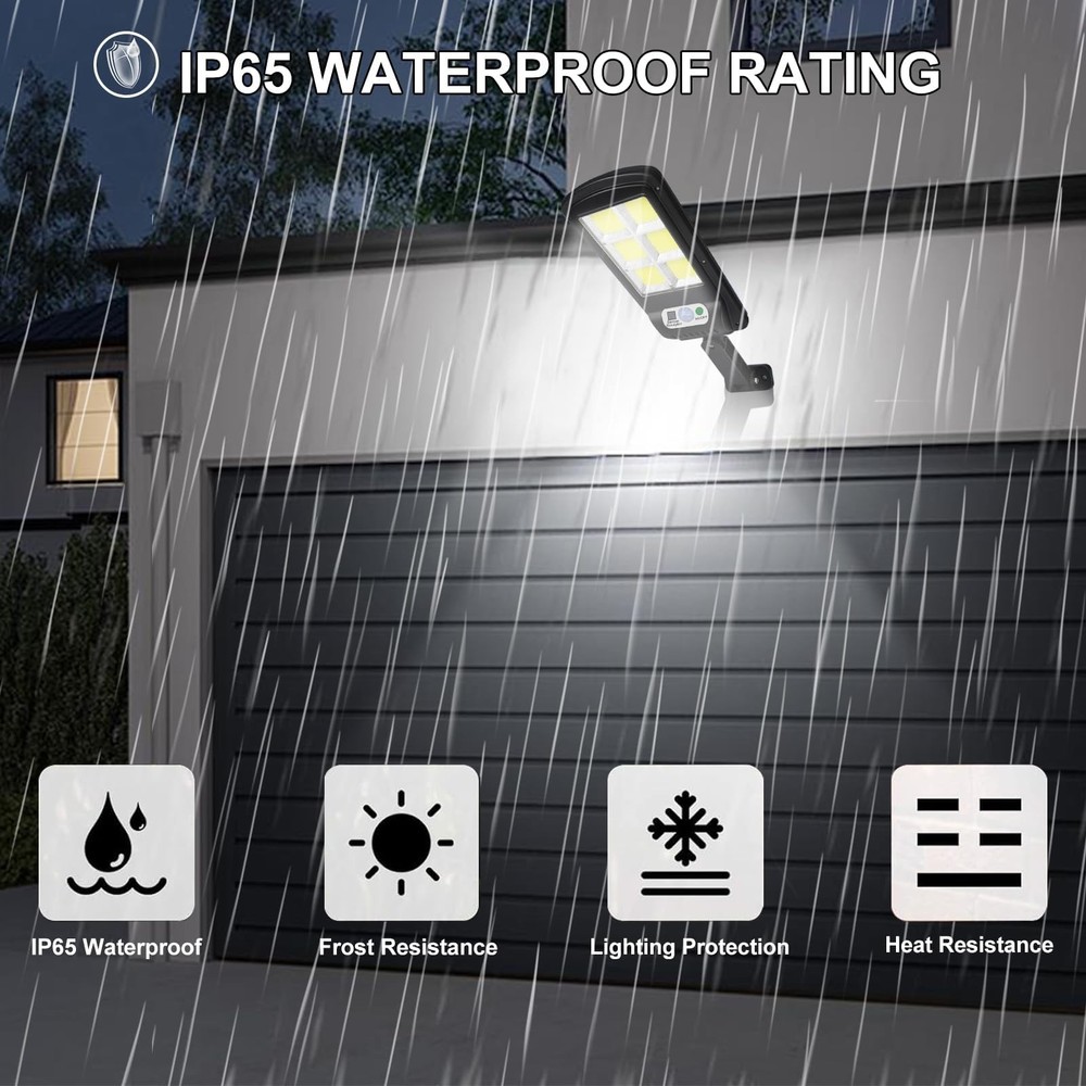 2 Pack 120 LED Solar Security Lights Outdoor, Motion Sensor with Remote Contr...
