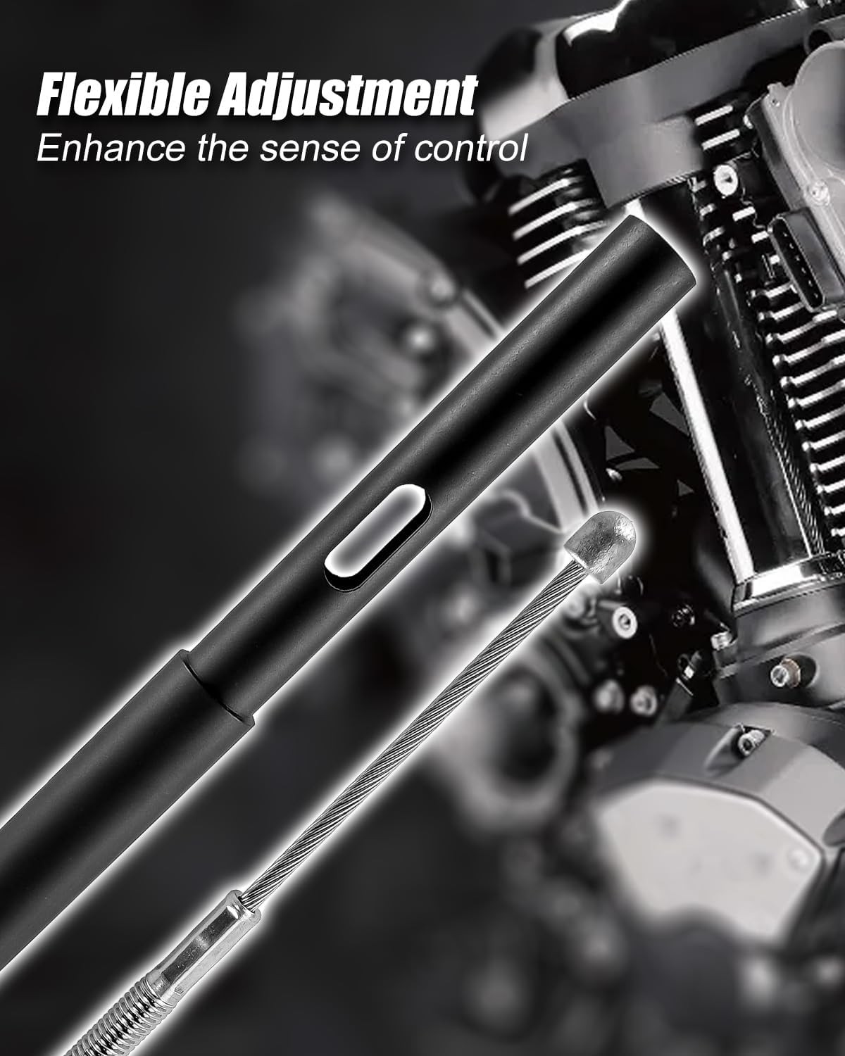 Aluminum+Stainless steel Clutch Cable Extender Fit for Harley Touring Models ...