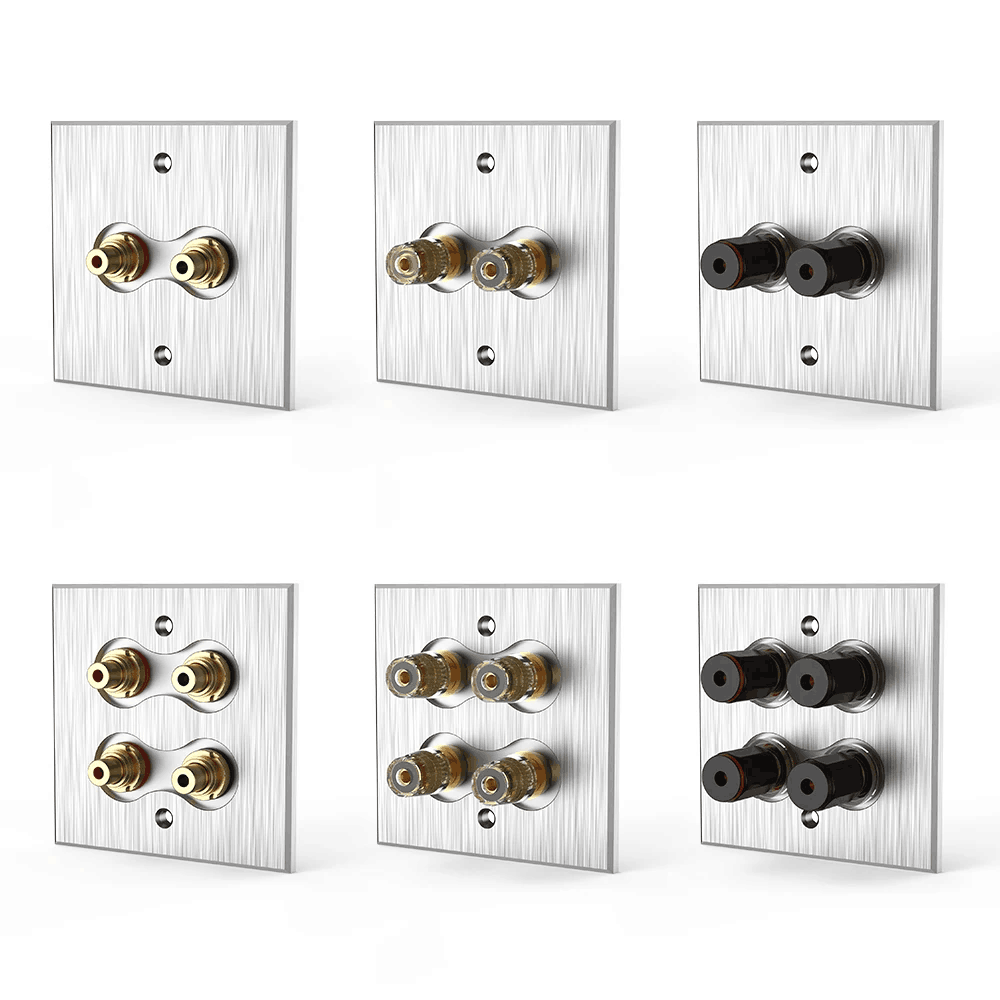 Audio Terminal Panel 5.1 System 86 Banana Female Wall Plug Y Socket Binding Post